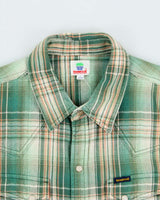 Vintage Texwood Apple Heavyweight Plaid Western Pearl Snap Button Long Sleeve Flannel Shirt - L