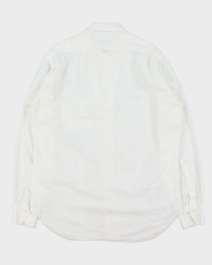 Vintage Y2K 00s Aster Italy Textured Striped Long Sleeve Shirt - XL