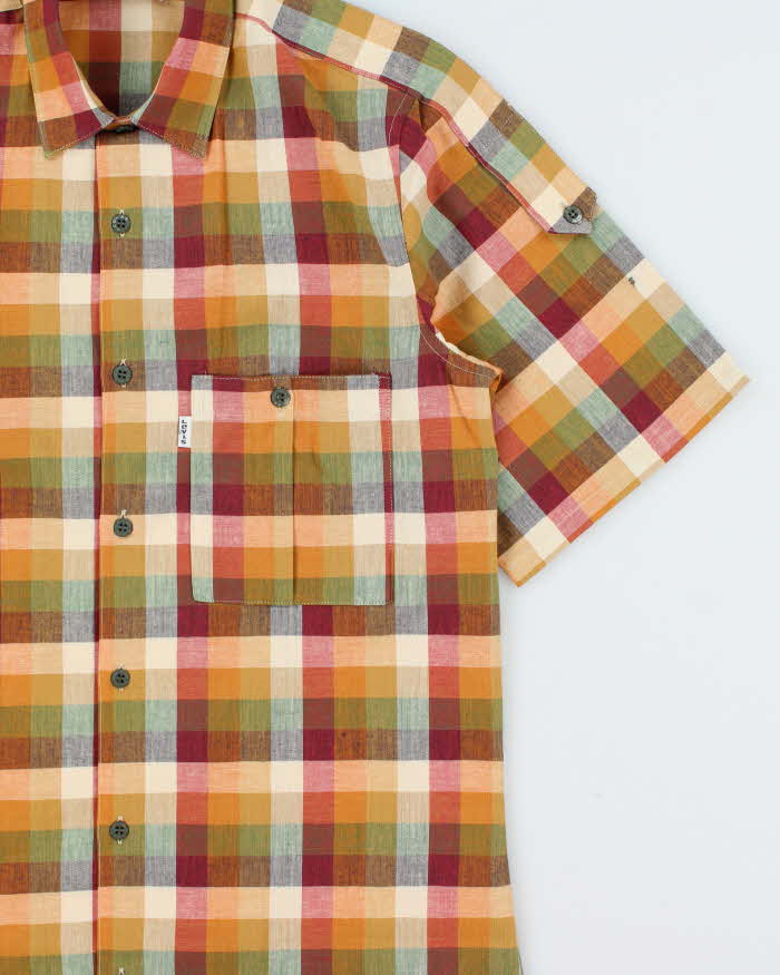 Deadstock 1980s Levi's White Tab Check Short Sleeve Shirt - M