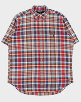Vintage 1990s Ralph Lauren Checked Short Sleeve Shirt - XL