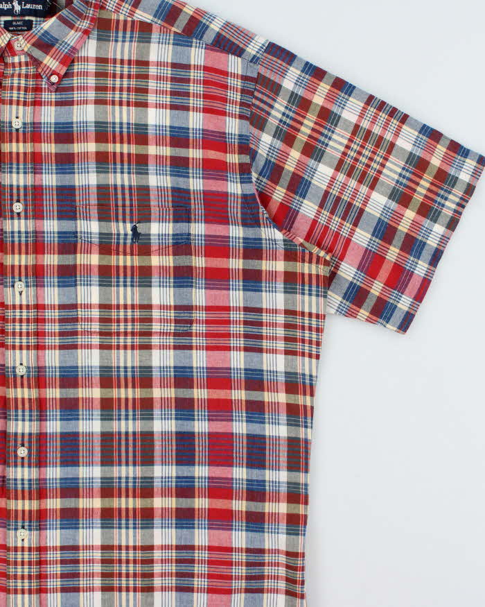 Vintage 1990s Ralph Lauren Checked Short Sleeve Shirt - XL
