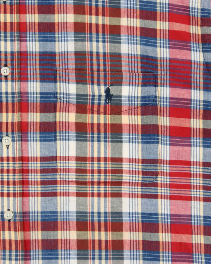 Vintage 1990s Ralph Lauren Checked Short Sleeve Shirt - XL