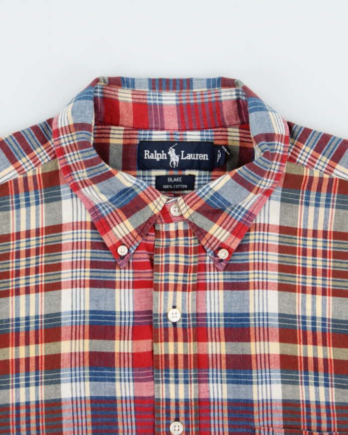 Vintage 1990s Ralph Lauren Checked Short Sleeve Shirt - XL