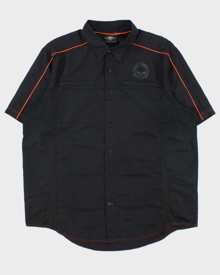 Vintage Harley Davidson Performance Skull Logo Short Sleeve Shirt - XL