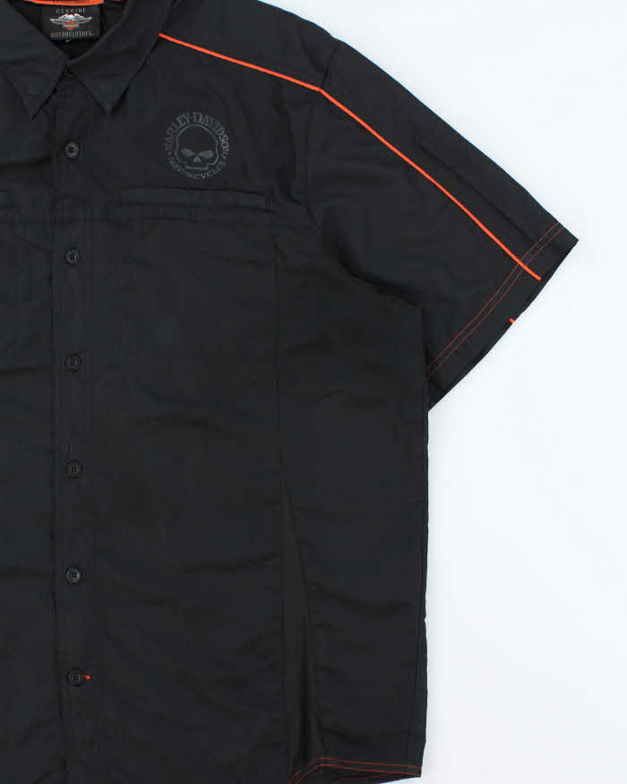 Vintage Harley Davidson Performance Skull Logo Short Sleeve Shirt - XL