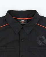 Vintage Harley Davidson Performance Skull Logo Short Sleeve Shirt - XL