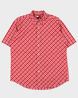 Vintage 1990s Tommy Hilfiger Checked Short Sleeve Shirt - L