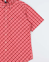 Vintage 1990s Tommy Hilfiger Checked Short Sleeve Shirt - L