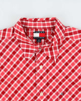 Vintage 1990s Tommy Hilfiger Checked Short Sleeve Shirt - L