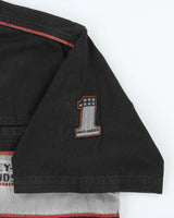 Vintage Harley Davidson Embroidered Short Sleeve Denim Shirt - XXL