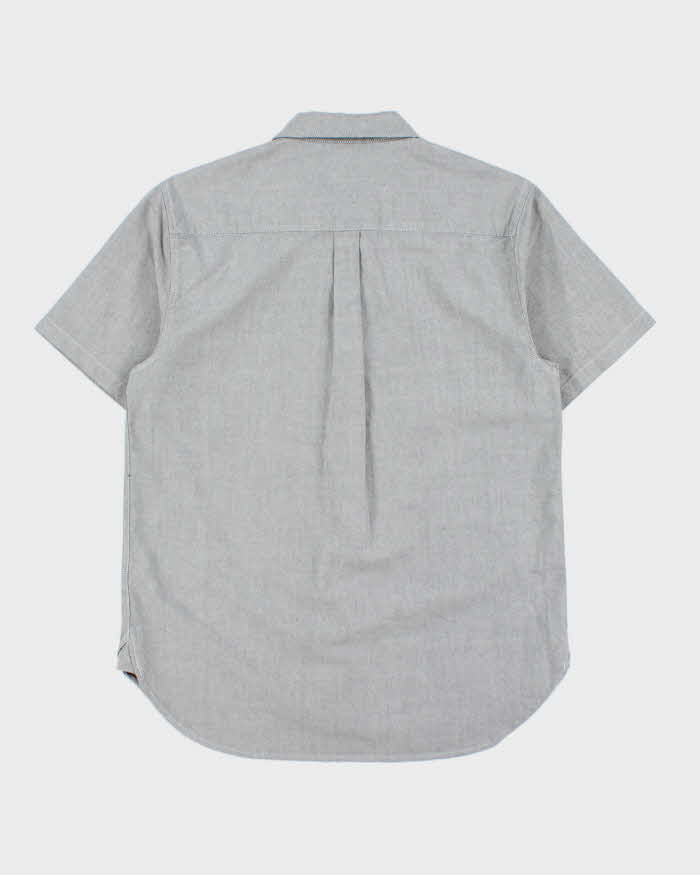 Vintage Stussy Chambray Embroidered Short Sleeve Pocket Shirt - S
