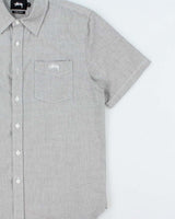 Vintage Stussy Chambray Embroidered Short Sleeve Pocket Shirt - S