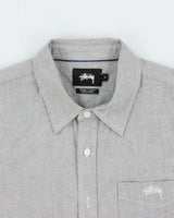 Vintage Stussy Chambray Embroidered Short Sleeve Pocket Shirt - S