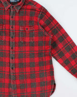 Vintage Y2K 00s Polo Ralph Lauren Heavyweight Plaid Long Sleeve Flannel Shirt - XXL