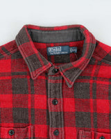 Vintage Y2K 00s Polo Ralph Lauren Heavyweight Plaid Long Sleeve Flannel Shirt - XXL