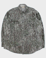 Vintage 1980s Cabela's Heavyweight Realtree Camo Long Sleeve Shirt - XXL