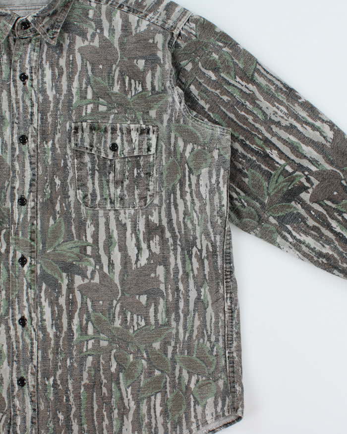 Vintage 1980s Cabela's Heavyweight Realtree Camo Long Sleeve Shirt - XXL