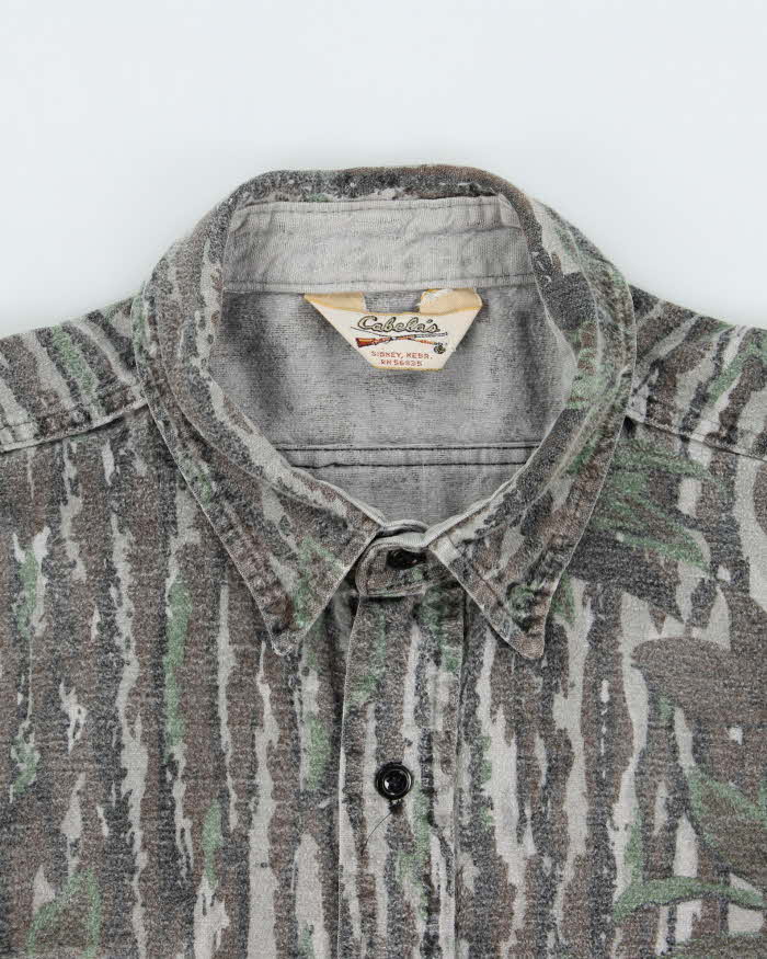 Vintage 1980s Cabela's Heavyweight Realtree Camo Long Sleeve Shirt - XXL