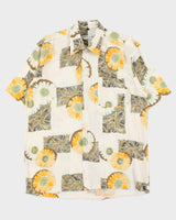 Vintage 1990s Pierre Cardin Espace Floral Linen Short Sleeve Shirt - L