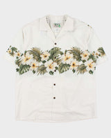 Vintage 1990s Ky's Made In USA Floral Short Sleeve Hawaiian Shirt - XL