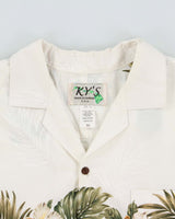 Vintage 1990s Ky's Made In USA Floral Short Sleeve Hawaiian Shirt - XL