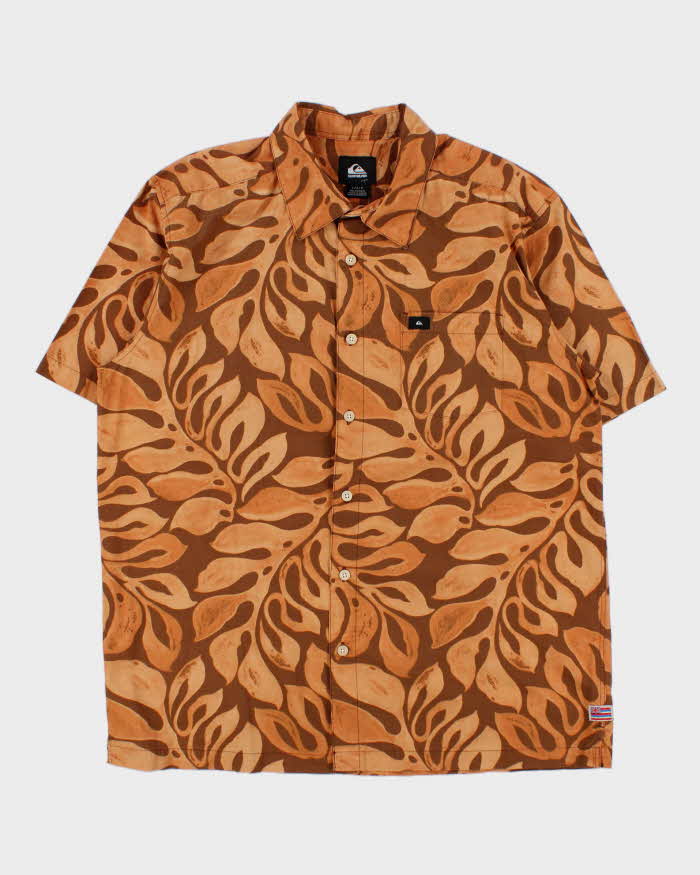 Vintage Quiksilver Floral Short Sleeve Shirt - L
