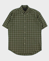 Vintage Y2K 00s Tommy Hilfiger Window Pane Check Short Sleeve Shirt - M