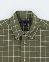 Vintage Y2K 00s Tommy Hilfiger Window Pane Check Short Sleeve Shirt - M