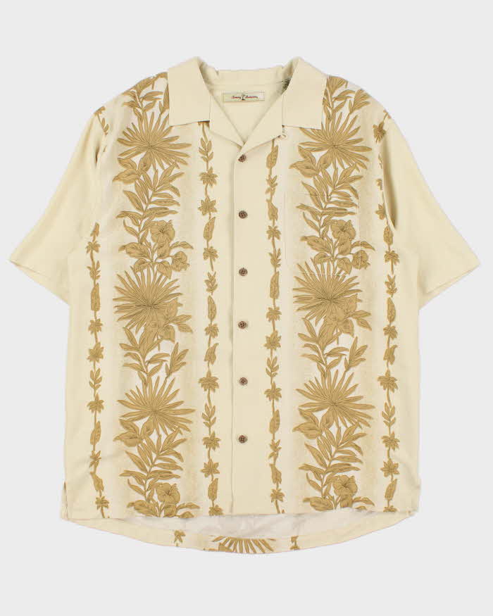 Vintage Y2K 00s Tommy Bahama Silk Floral Short Sleeve Hawaiian Shirt - L