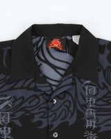 Vintage Y2K 00s 7 Diamonds Made In USA Japanese Flame Short Sleeve Hawaiian Shirt - M