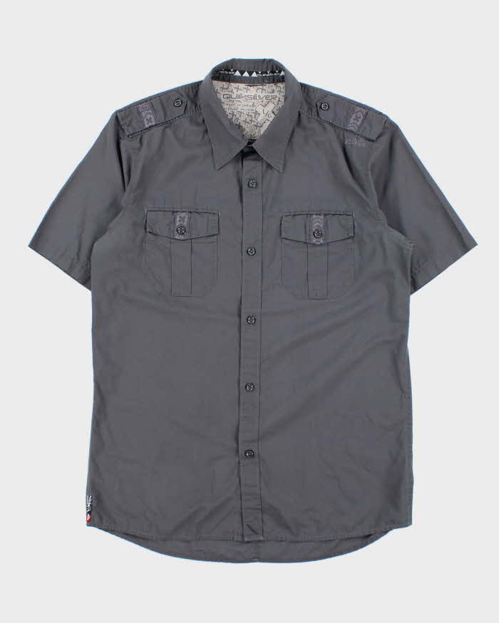 Vintage Y2K 00s Quiksilver Short Sleeve Utility Shirt - L