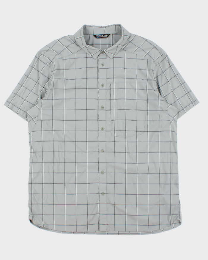 Vintage Arc'teryx 'Reil' Window Pane Check Short Sleeve Technical Shirt - XL