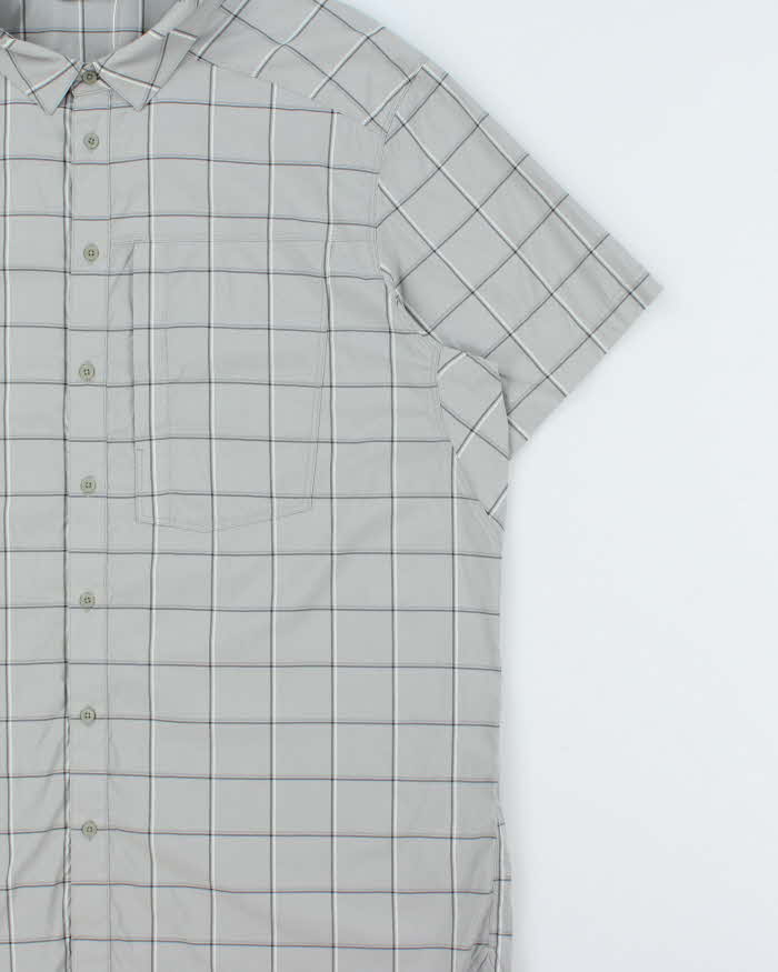 Vintage Arc'teryx 'Reil' Window Pane Check Short Sleeve Technical Shirt - XL