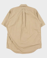 Vintage 1980s Polo Ralph Lauren Camel Heavyweight Short Sleeve Safari Shirt - M