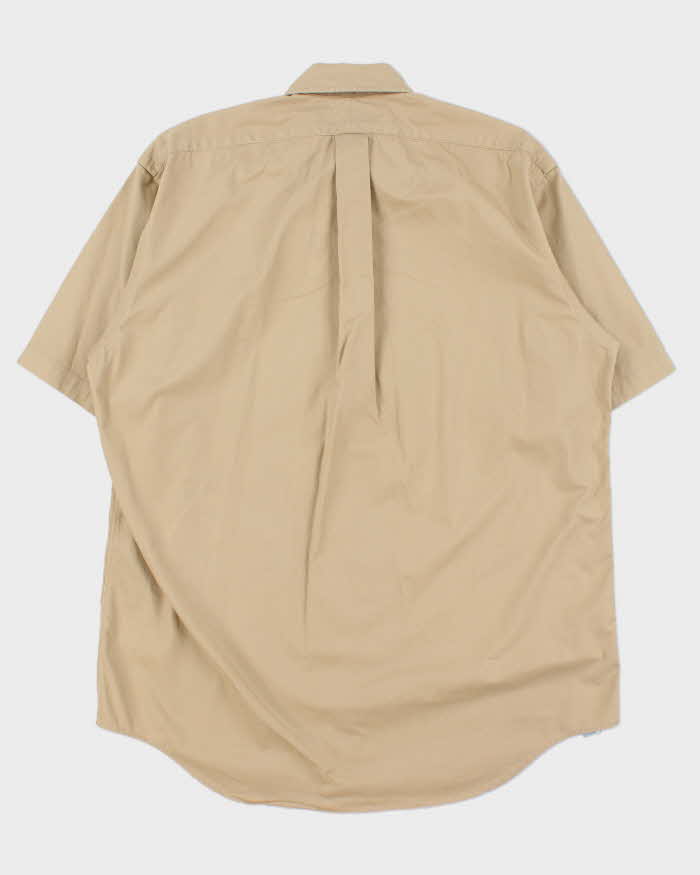 Vintage 1980s Polo Ralph Lauren Camel Heavyweight Short Sleeve Safari Shirt - M