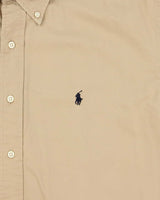 Vintage 1980s Polo Ralph Lauren Camel Heavyweight Short Sleeve Safari Shirt - M