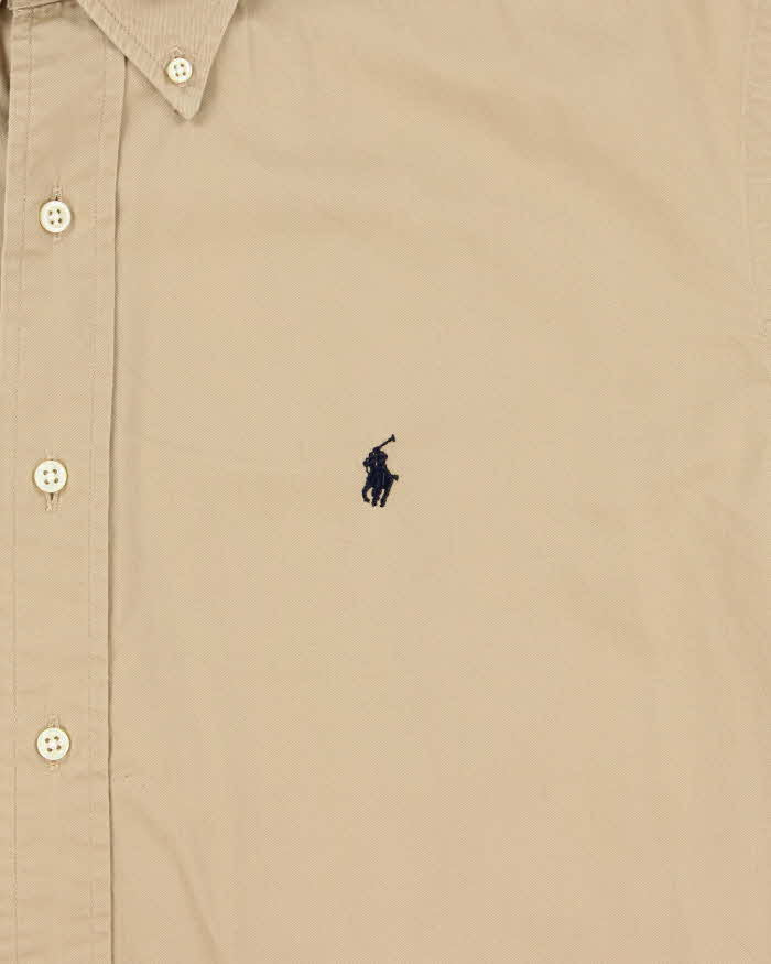 Vintage 1980s Polo Ralph Lauren Camel Heavyweight Short Sleeve Safari Shirt - M