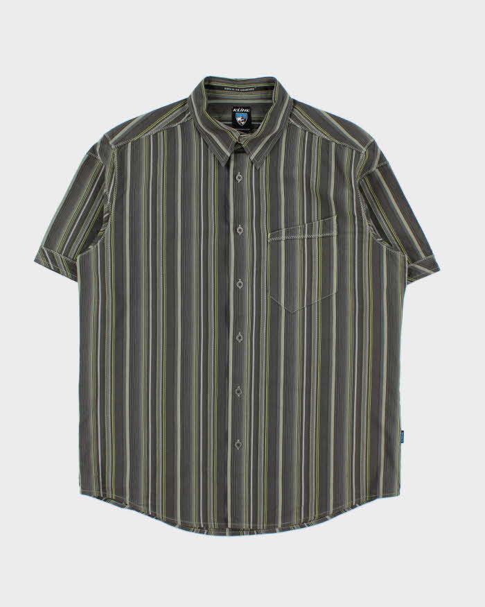 Vintage Y2K 00s Kuhl Suncel Striped Short Sleeve Shirt - M