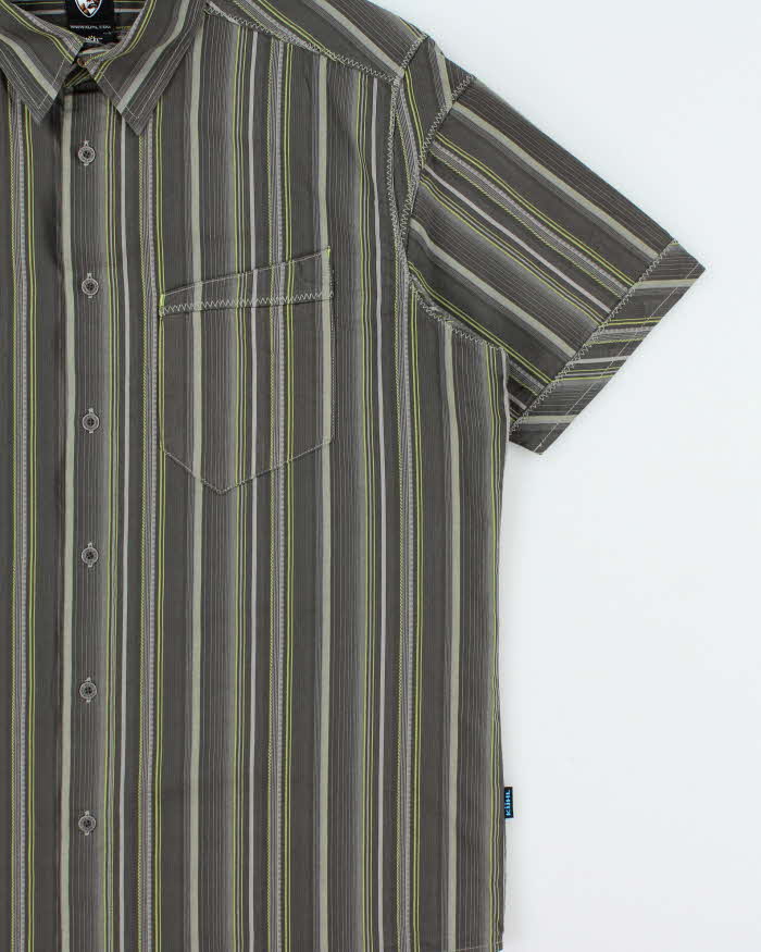 Vintage Y2K 00s Kuhl Suncel Striped Short Sleeve Shirt - M