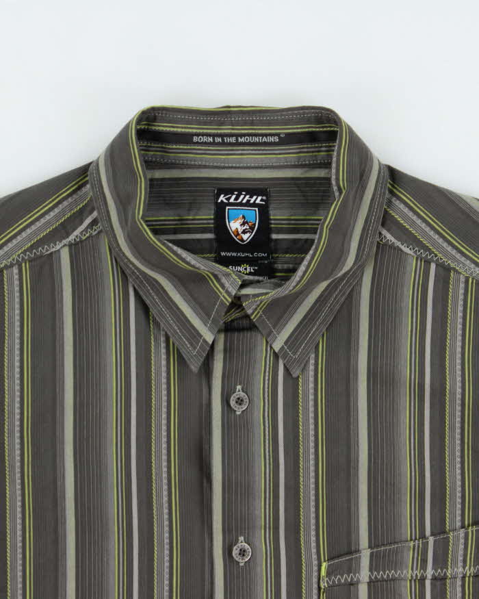 Vintage Y2K 00s Kuhl Suncel Striped Short Sleeve Shirt - M