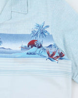 Vintage 1980s Olu Manu Made In USA Short Sleeve Hawaiian Shirt - L