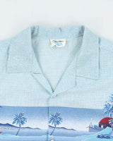 Vintage 1980s Olu Manu Made In USA Short Sleeve Hawaiian Shirt - L