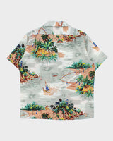 Vintage 1970s Royal Islander Dagger Clollared Short Sleeve Hawaiian Shirt - M