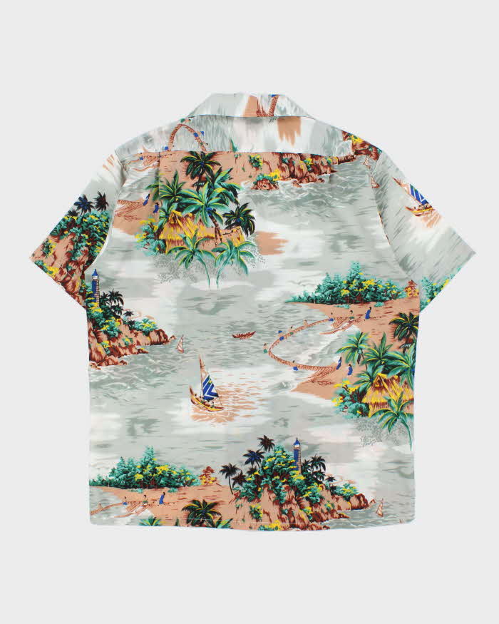 Vintage 1970s Royal Islander Dagger Clollared Short Sleeve Hawaiian Shirt - M