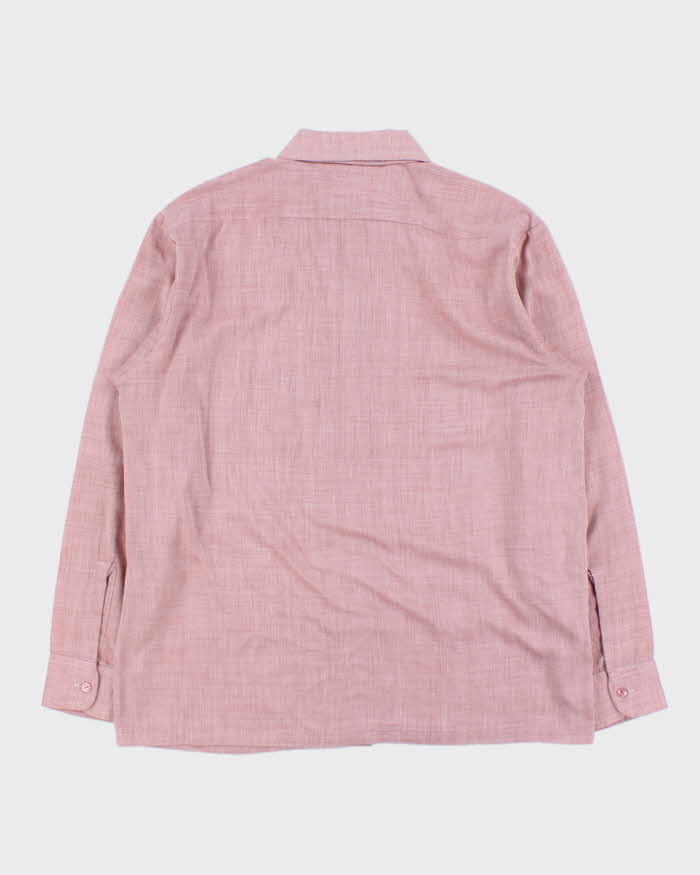 Vintage 1970s Sears Kings Road Perma-Prest Long Sleeve Check Shirt - M