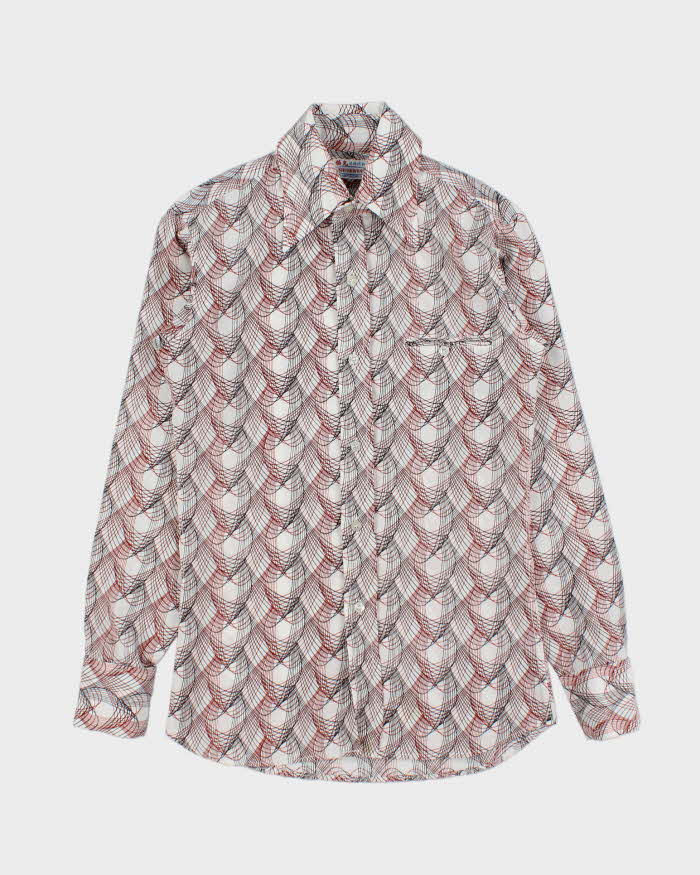 Vintage 1970s Shunkwong Patterned Long Sleeve Shirt - S