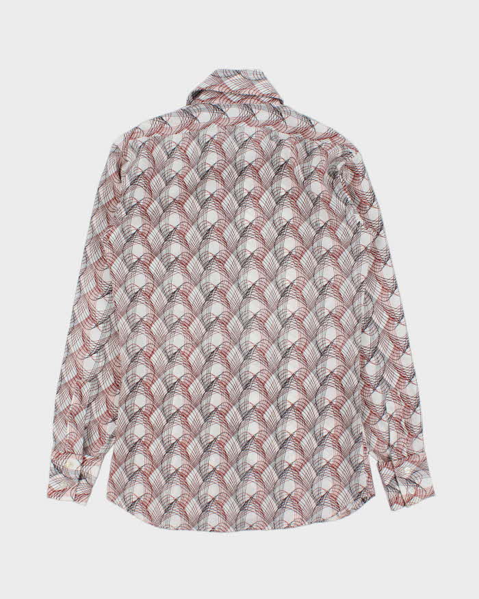Vintage 1970s Shunkwong Patterned Long Sleeve Shirt - S