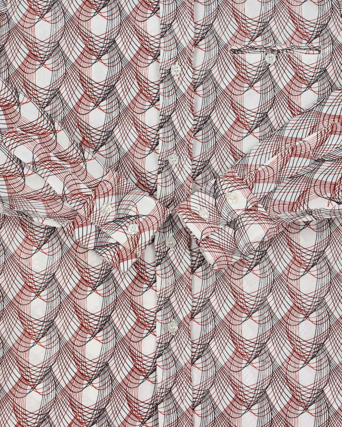 Vintage 1970s Shunkwong Patterned Long Sleeve Shirt - S