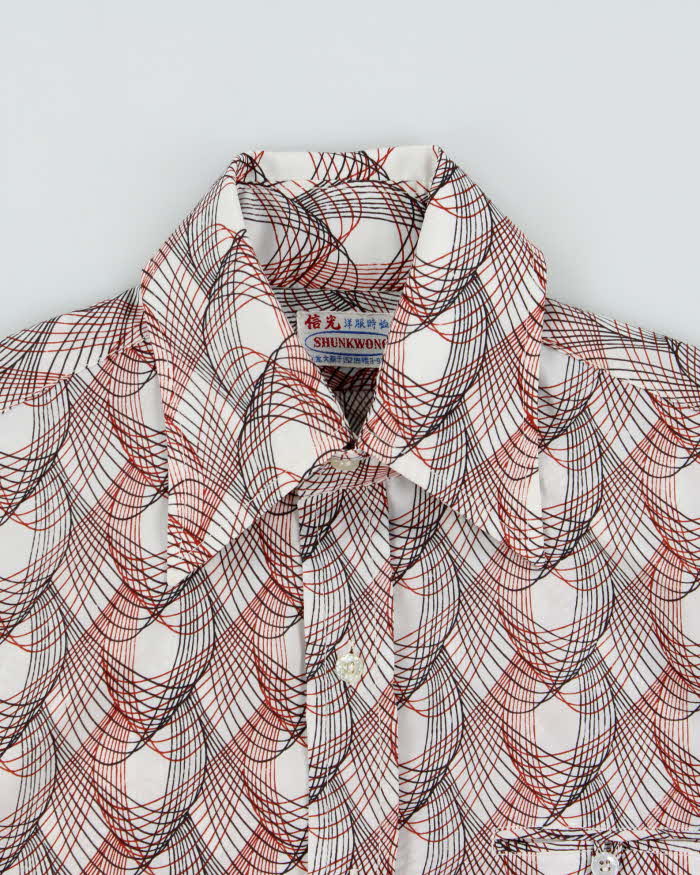 Vintage 1970s Shunkwong Patterned Long Sleeve Shirt - S