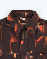 Vintage 1970s Pierre Gerard By Mr Jeff Patterned Long Sleeve Shirt - M